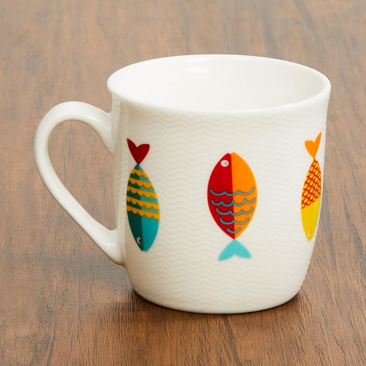 Raisa-Retro Aquatic Fish Print Cup