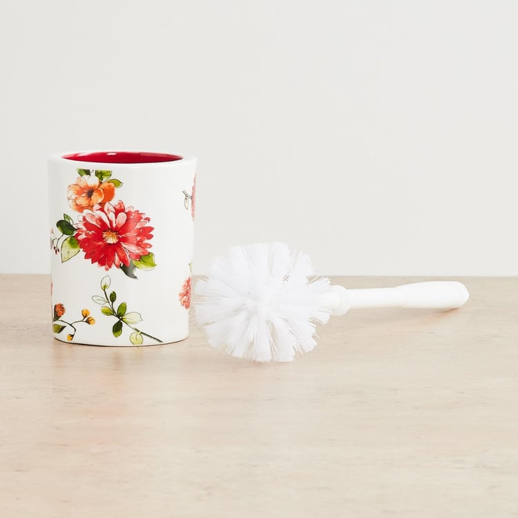 Hudson Floral Print Toilet Brush holder