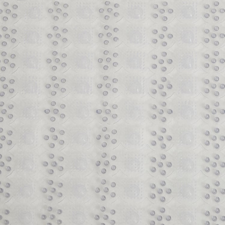Titania Dots Solid PVC Shower Mat : 68 cmL x 38 cmW Grey