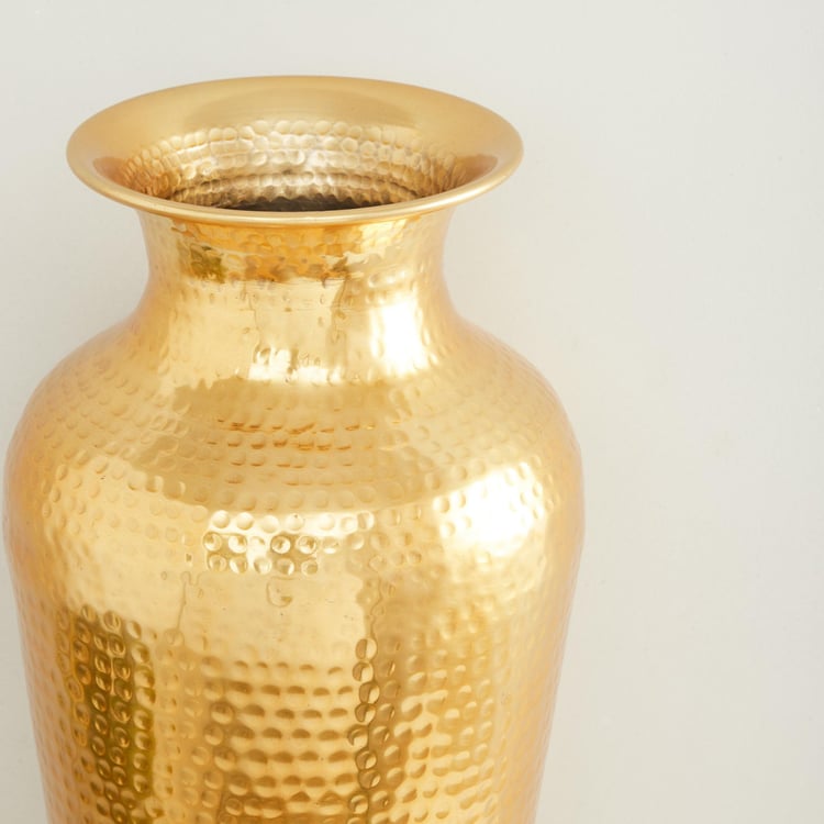 Colossal Metal Hammered Floor Vase