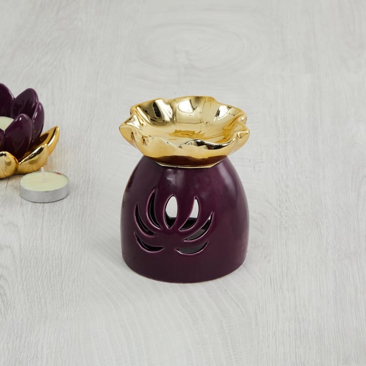Redolance Lotus-Shaped Burner with Cut-outs