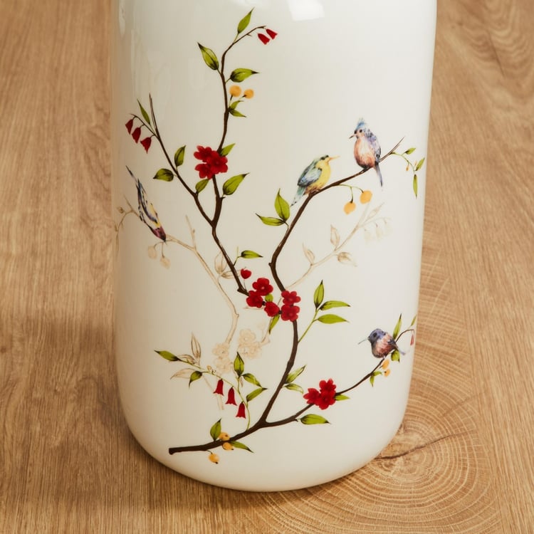 Splendid Floral Decal Vase