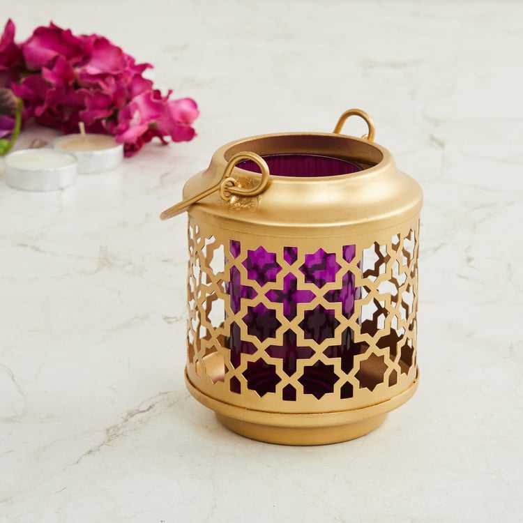 Redolance Gold Engraved Metal Votive Holder