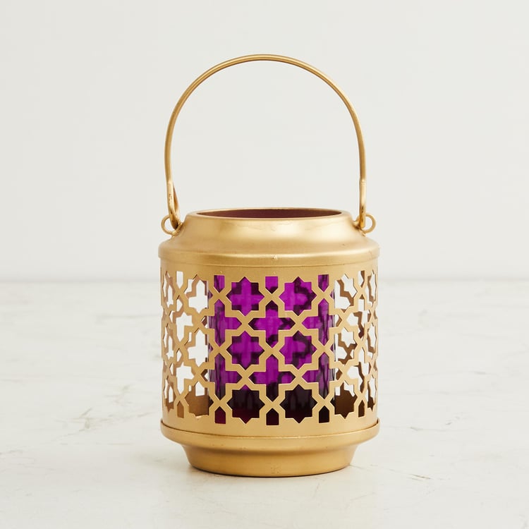 Redolance Gold Engraved Metal Votive Holder