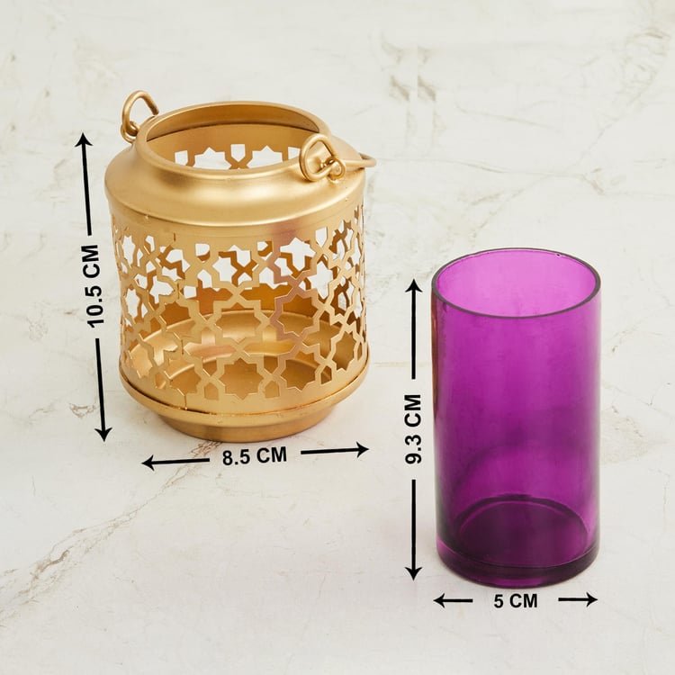 Redolance Gold Engraved Metal Votive Holder