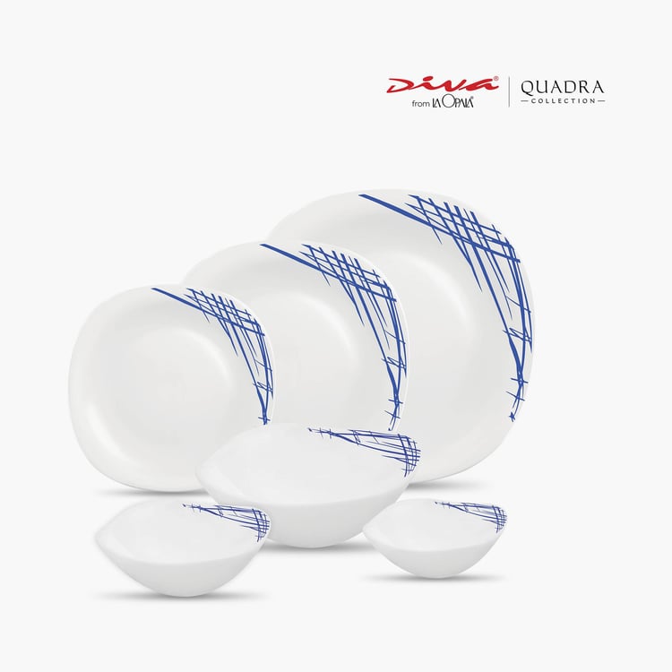 SOLITAIRE Quadra Belladona Printed 23-Pc. Dinner Set