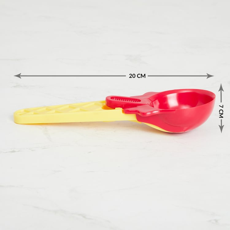 Creston-Monacco Solid Ice Cream Scoop - Plastic - Ice Cream Scoop - 20 cm x 7 cm - Multicolour