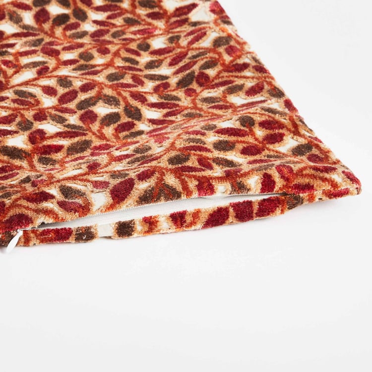 Matrix Leaf Print Square Cushion Cover