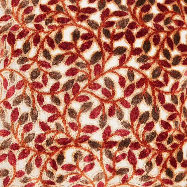 Matrix Leaf Print Square Cushion Cover