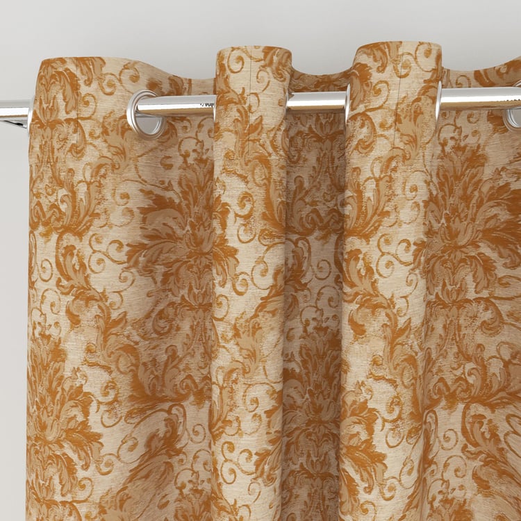 Matrix Floral Print Semi-Blackout Window Curtain-135 x 160 cm