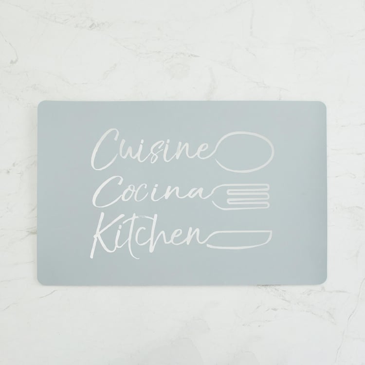 Medleys Printed Placemat - Polypropylene - Placemat - 43.5 cm x 28.5 cm - Grey