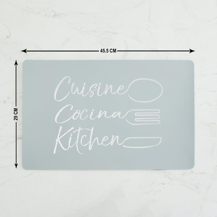 Medleys Printed Placemat - Polypropylene - Placemat - 43.5 cm x 28.5 cm - Grey