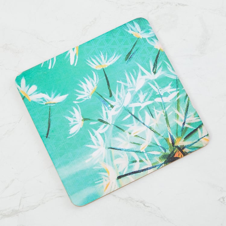 Mandarin Printed Square-Shaped Wooden Trivet - 20x20 cms.
