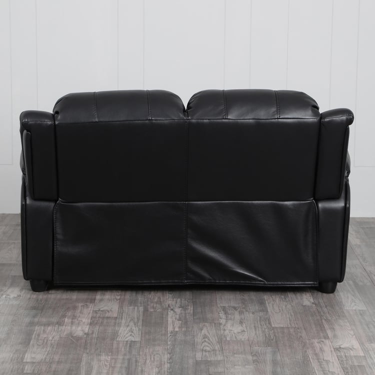 Electra Faux Leather 2-Seater Sofa - Black