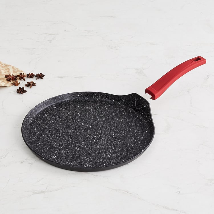 Elite-Magnus Solid  Crepe Pan - Aluminium - Crepe Pan 47 cm x 28 cm x 8 cm -Black