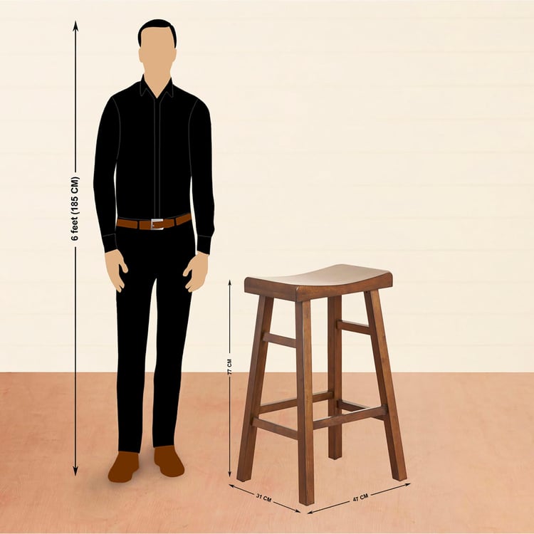 Abbey Brown Dining Stool