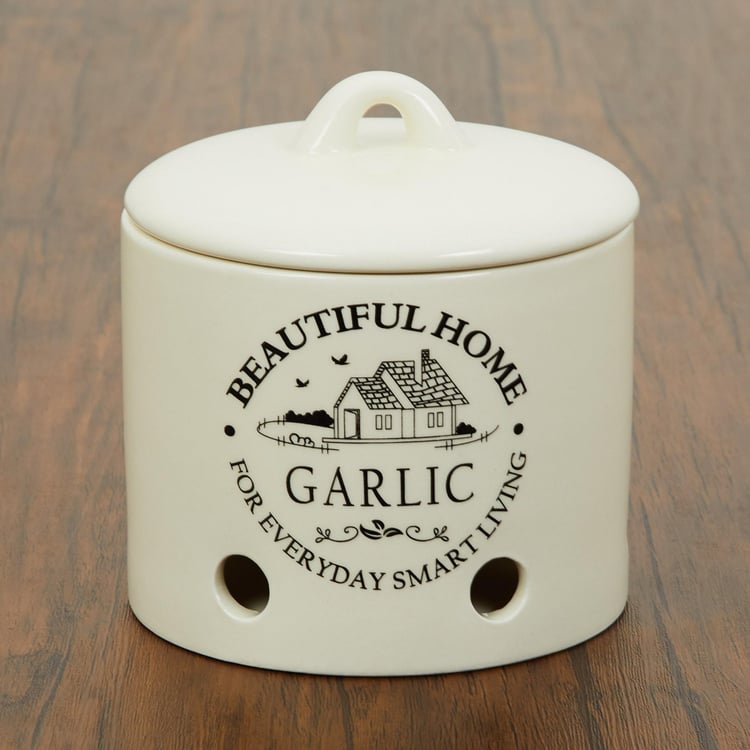 Mendo Beautiful Home Dolomite Garlic Holder