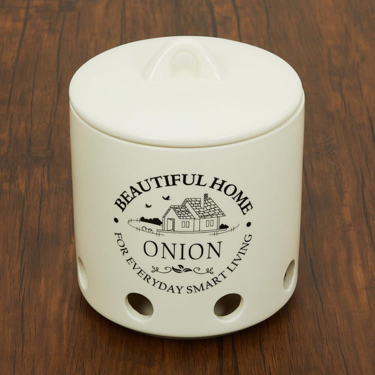 Mendo Beautiful Home Dolomite Onion Canister