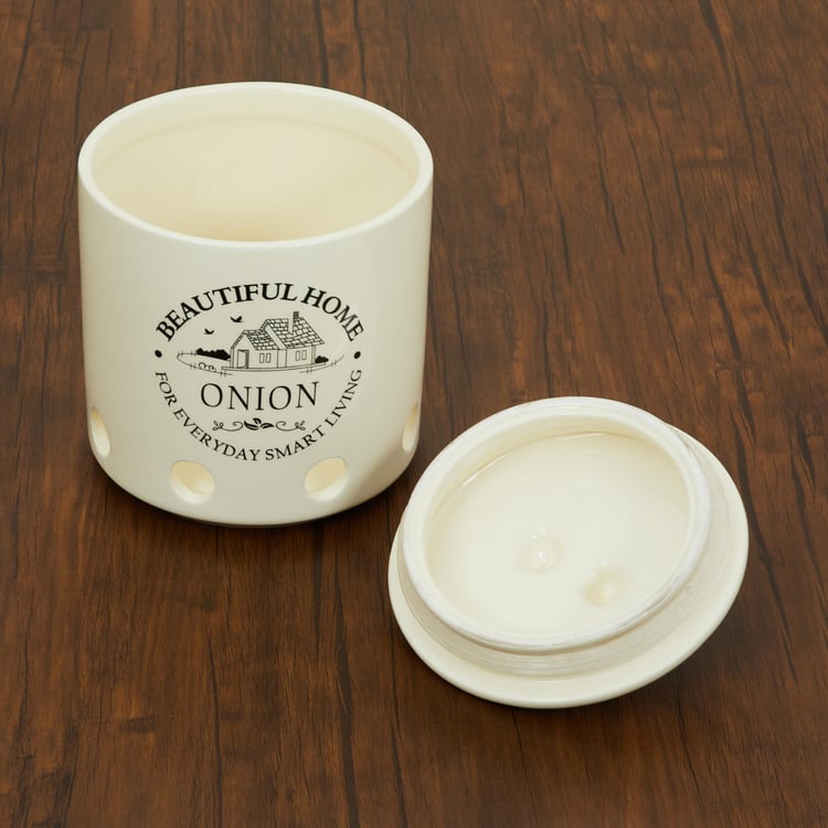 Mendo Beautiful Home Dolomite Onion Canister