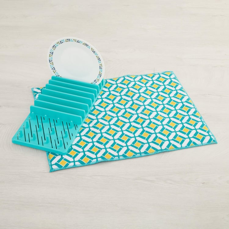 Mandarin Renaissance Dish Drying Mat and Dish Rack - Set Of 2 Pcs.