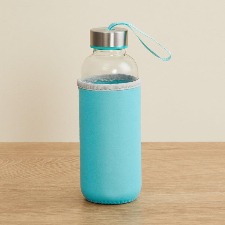 Favola Glass Water Bottle with Pouch - 400ml