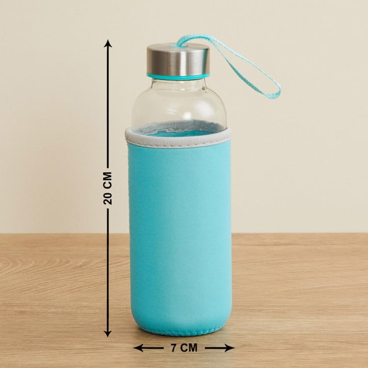 Favola Glass Water Bottle with Pouch - 400ml