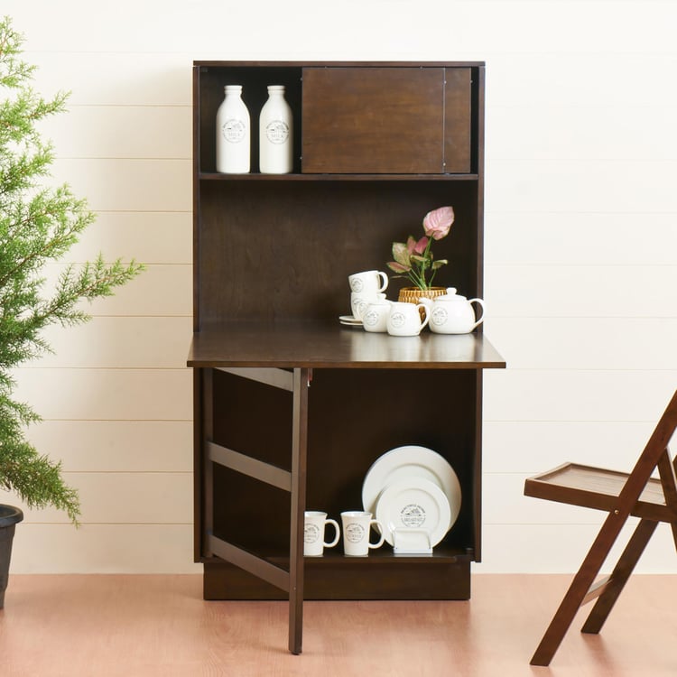 Butterfly Storage Cabinet With Drop Leaf Table