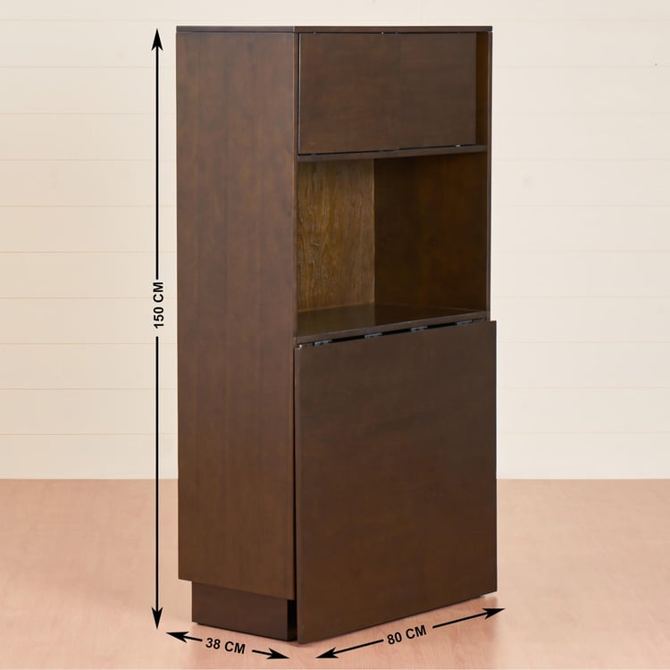 Butterfly Storage Cabinet With Drop Leaf Table