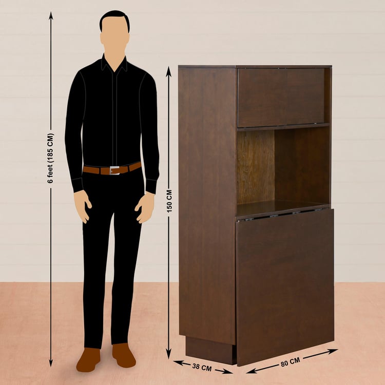 Butterfly Storage Cabinet With Drop Leaf Table