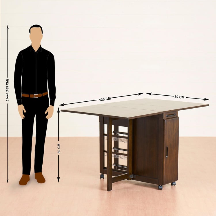 Butterfly 4-Seater Rectangular Table with Basket Storage