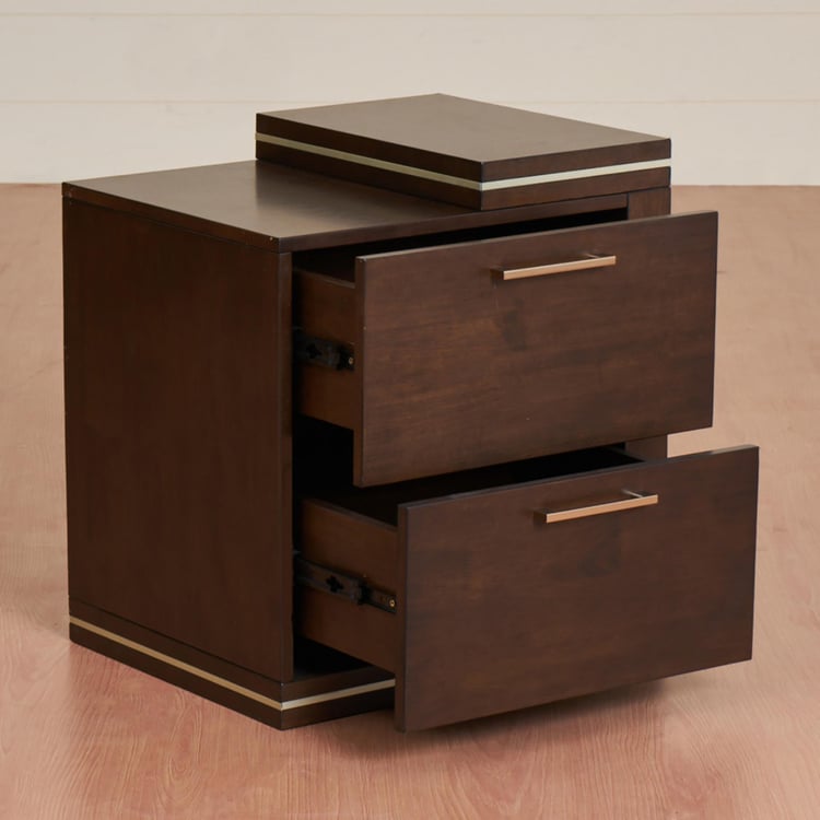 Valencia Drawer Storage Night Stand - Brown