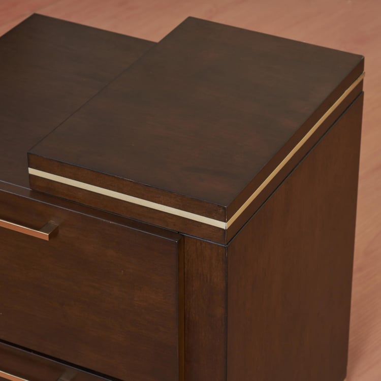 Valencia Drawer Storage Night Stand - Brown