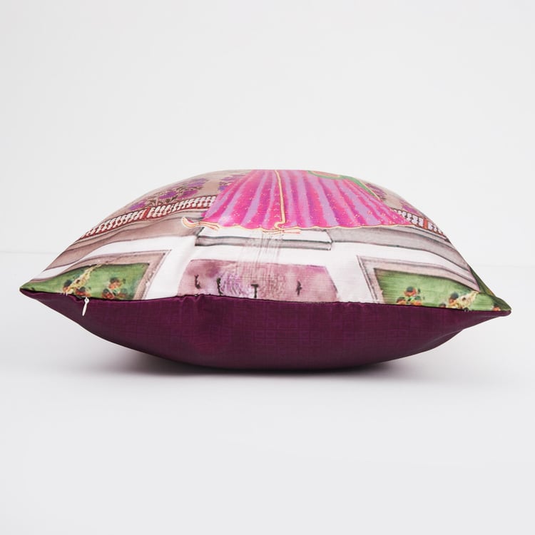 Aurora Art Deco Print Square Cushion Covers - Set of 2 Pcs.