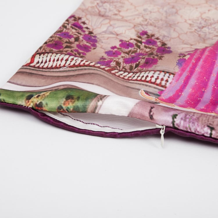 Aurora Art Deco Print Square Cushion Covers - Set of 2 Pcs.