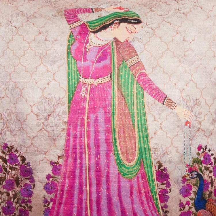 Aurora Art Deco Print Square Cushion Covers - Set of 2 Pcs.