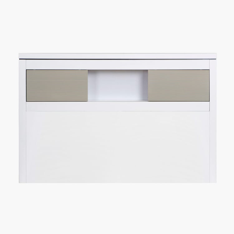 Alps King Size Headboard with Storage - White