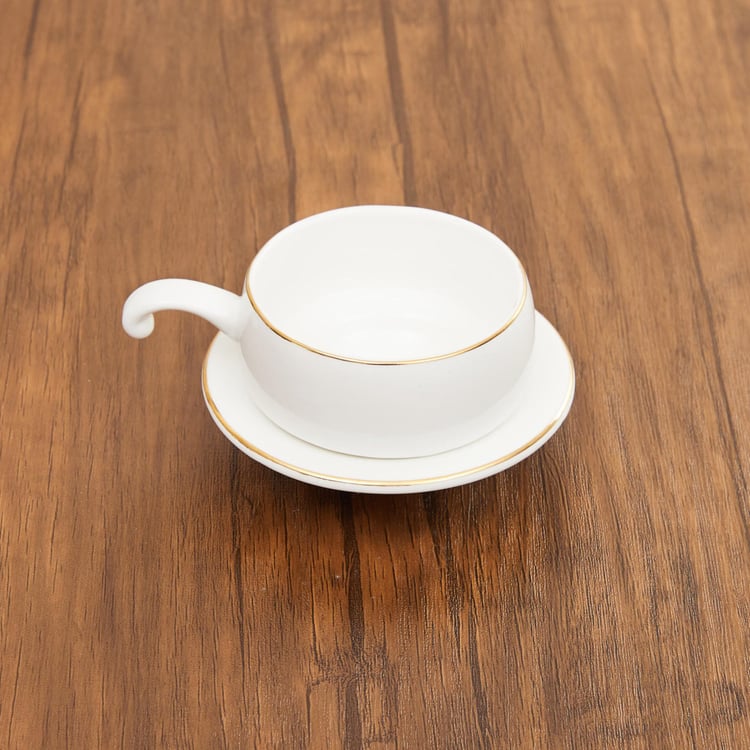 Marshmallow Bone China Saucer - 160ml