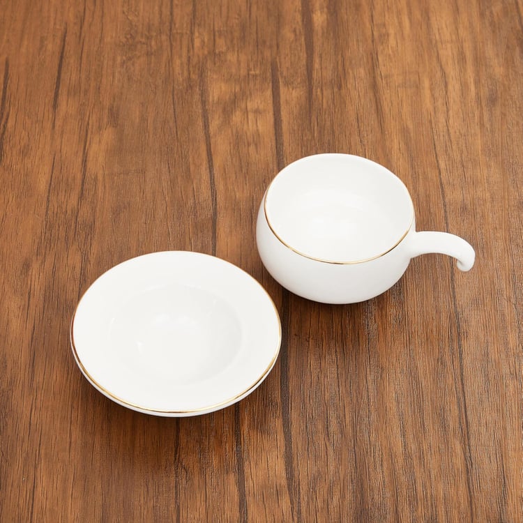 Marshmallow Bone China Saucer - 160ml