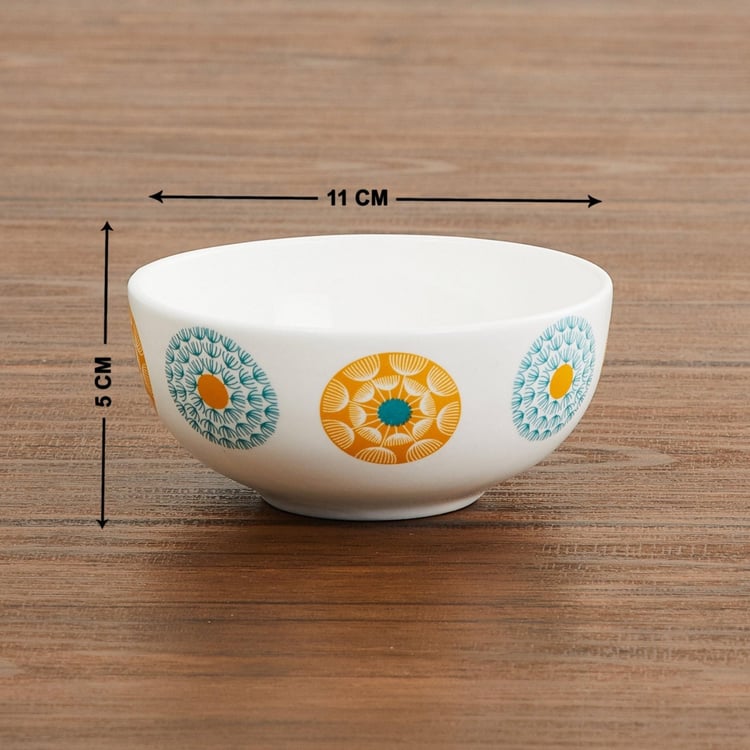 Mandarin Printed Bone China Katoris - Set Of 4 Pcs.