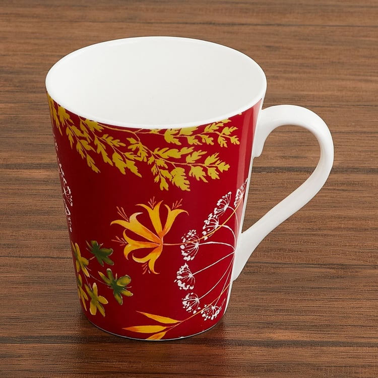 Mandarin Printed Bone China Mugs - Set Of 3 Pcs.