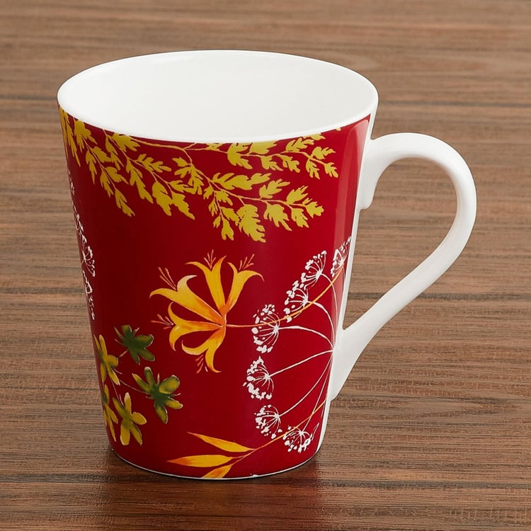 Mandarin Printed Bone China Mugs - Set Of 3 Pcs.