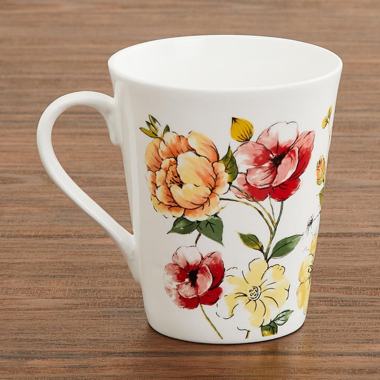 Mandarin Printed Bone China Mugs - Set Of 3 Pcs.