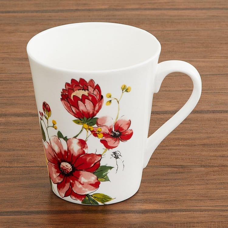 Mandarin Printed Bone China Mugs - Set Of 3 Pcs.