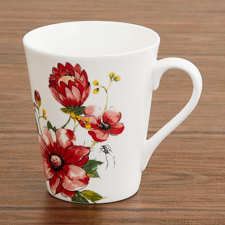 Mandarin Printed Bone China Mugs - Set Of 3 Pcs.