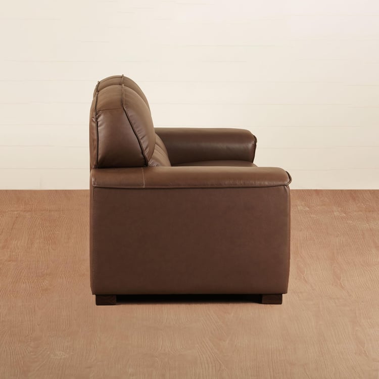 Valencia Leather 2-Seater Sofa - Brown