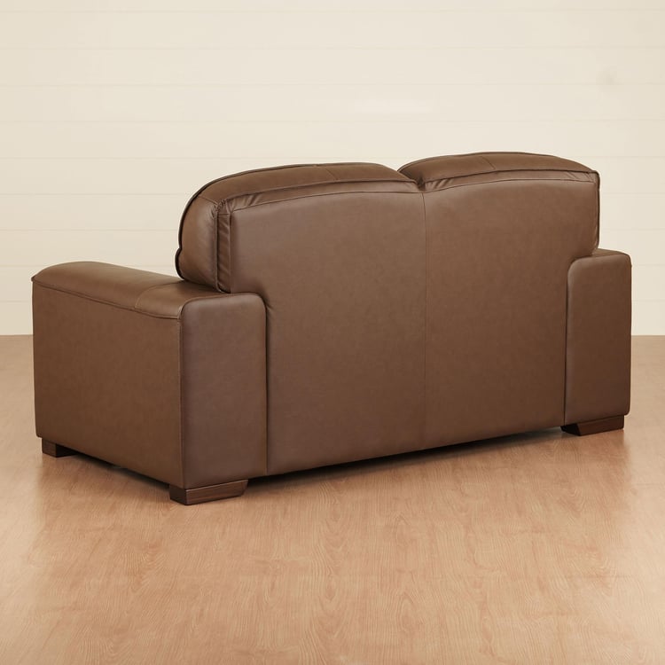 Valencia Leather 2-Seater Sofa - Brown