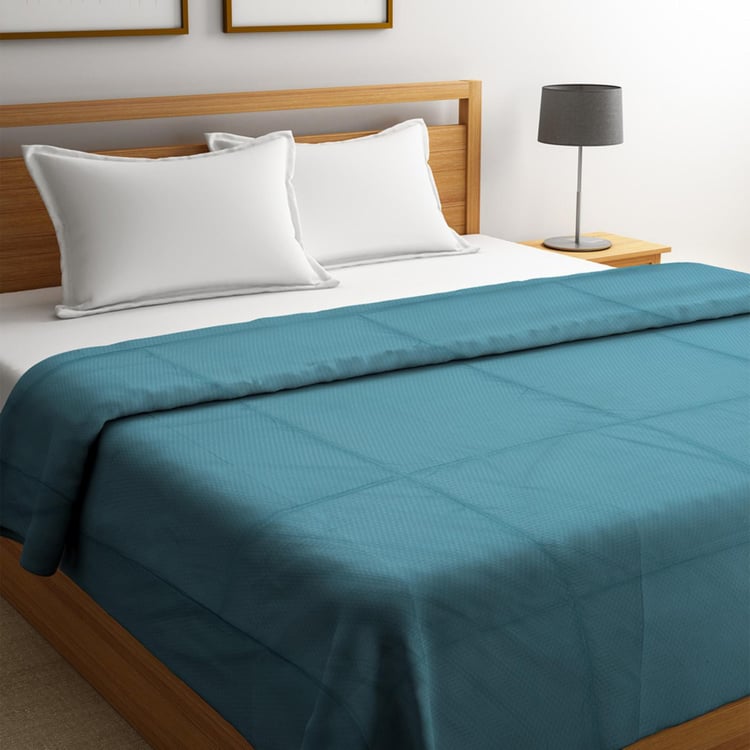 PORTICO Flow-Snow Flakes Printed Cotton Double Bed Comforter