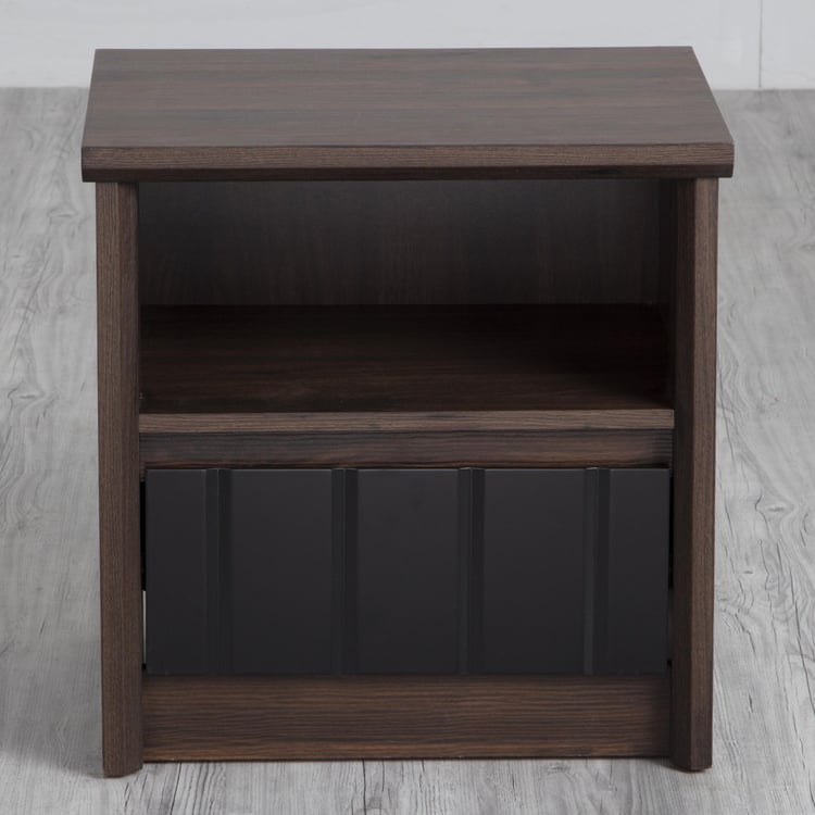 Lewis Bed Side Table with Drawer - Brown