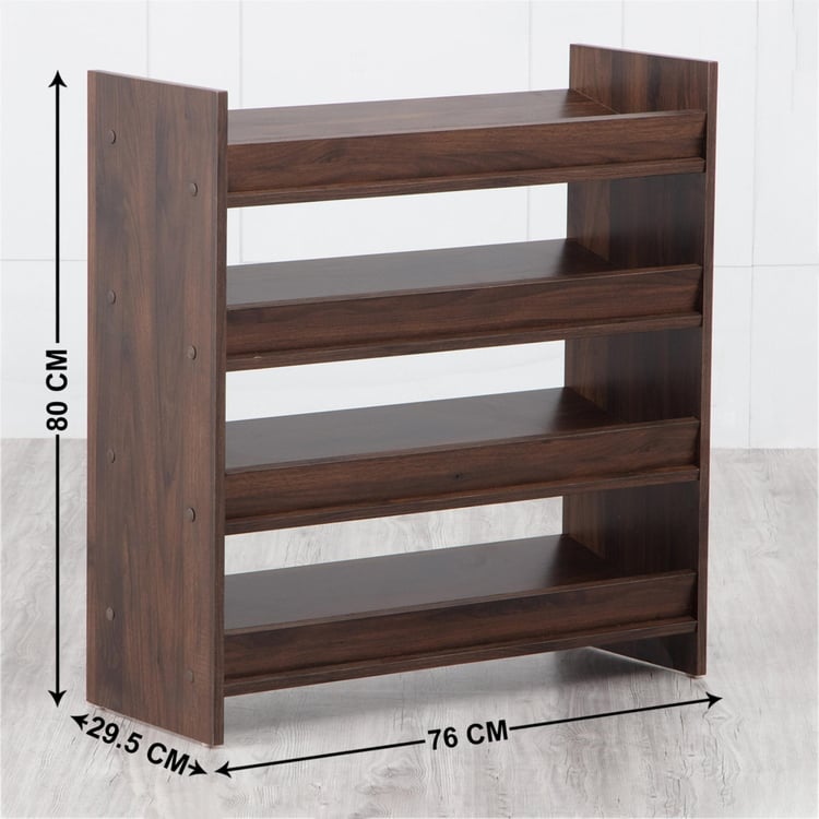 Lewis 16 Pairs Shoe Rack - Brown