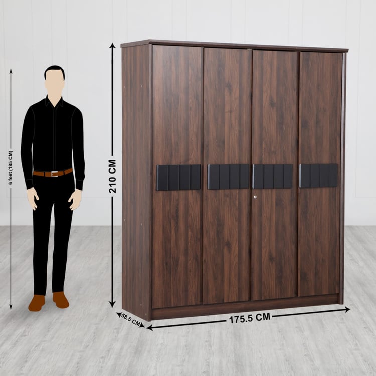 Lewis Nxt 4-Door Wardrobe - Brown